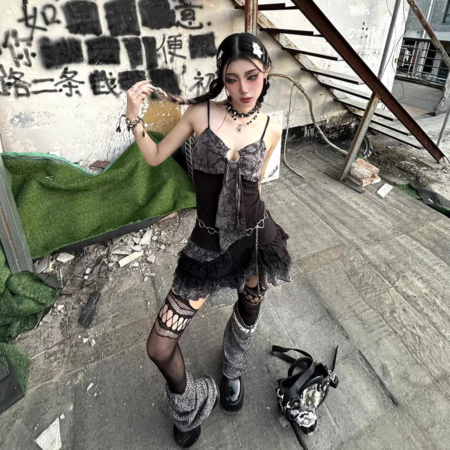 Платье-трапеция для женщин в готическом стиле