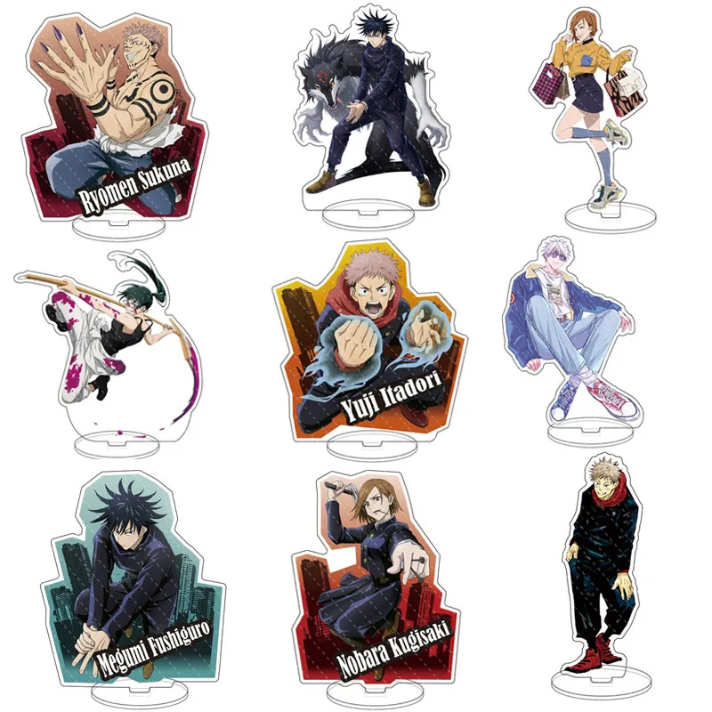 

2023 Jujutsu Kaisen Anime Acrylic Stand Gojo Satoru Ryomen Sukuna Table Plate Cartoon Figures Model Standing Sign Toy Fans Gifts