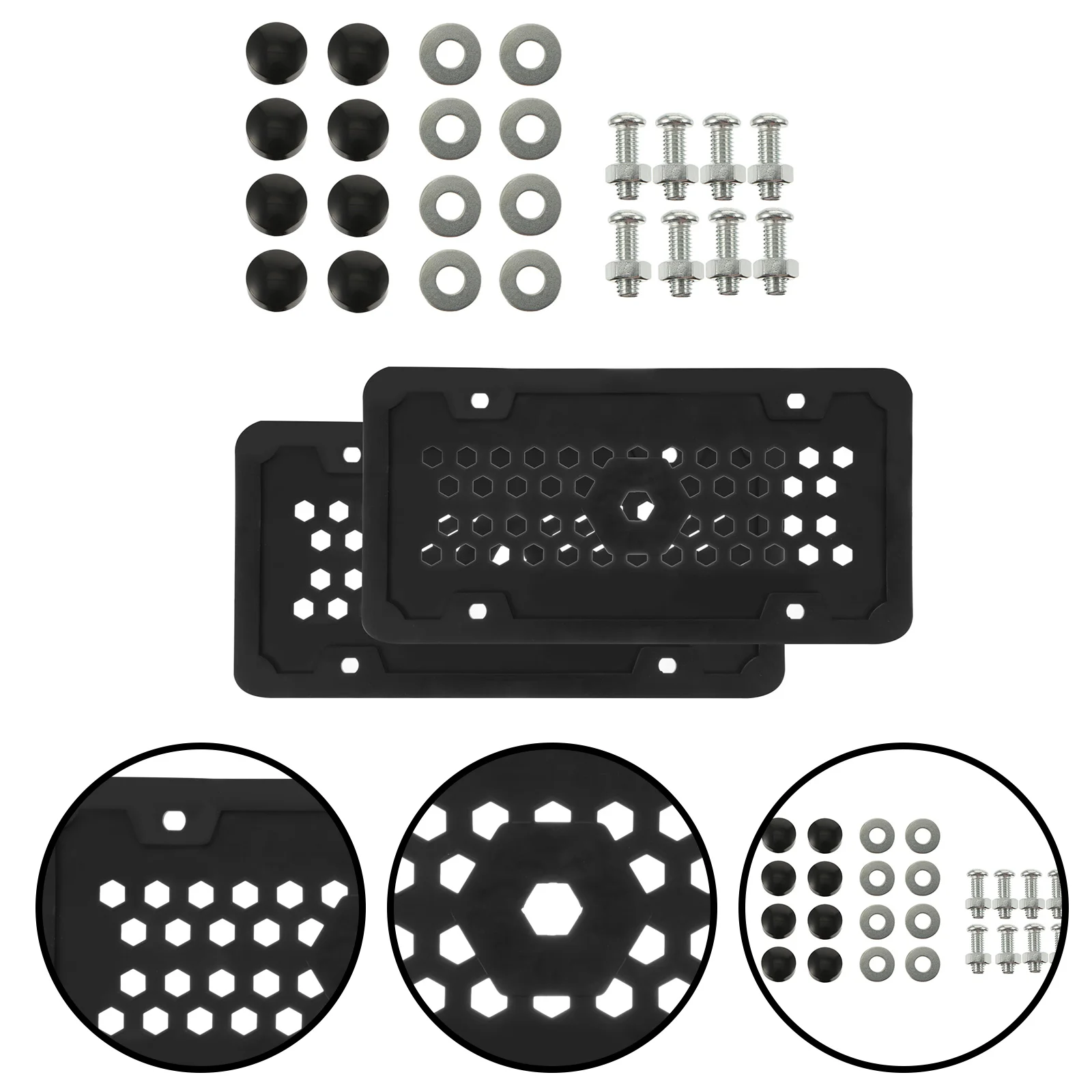 

2Pcs US Standard Car License Plate Holder Durable Silicone License Plate
