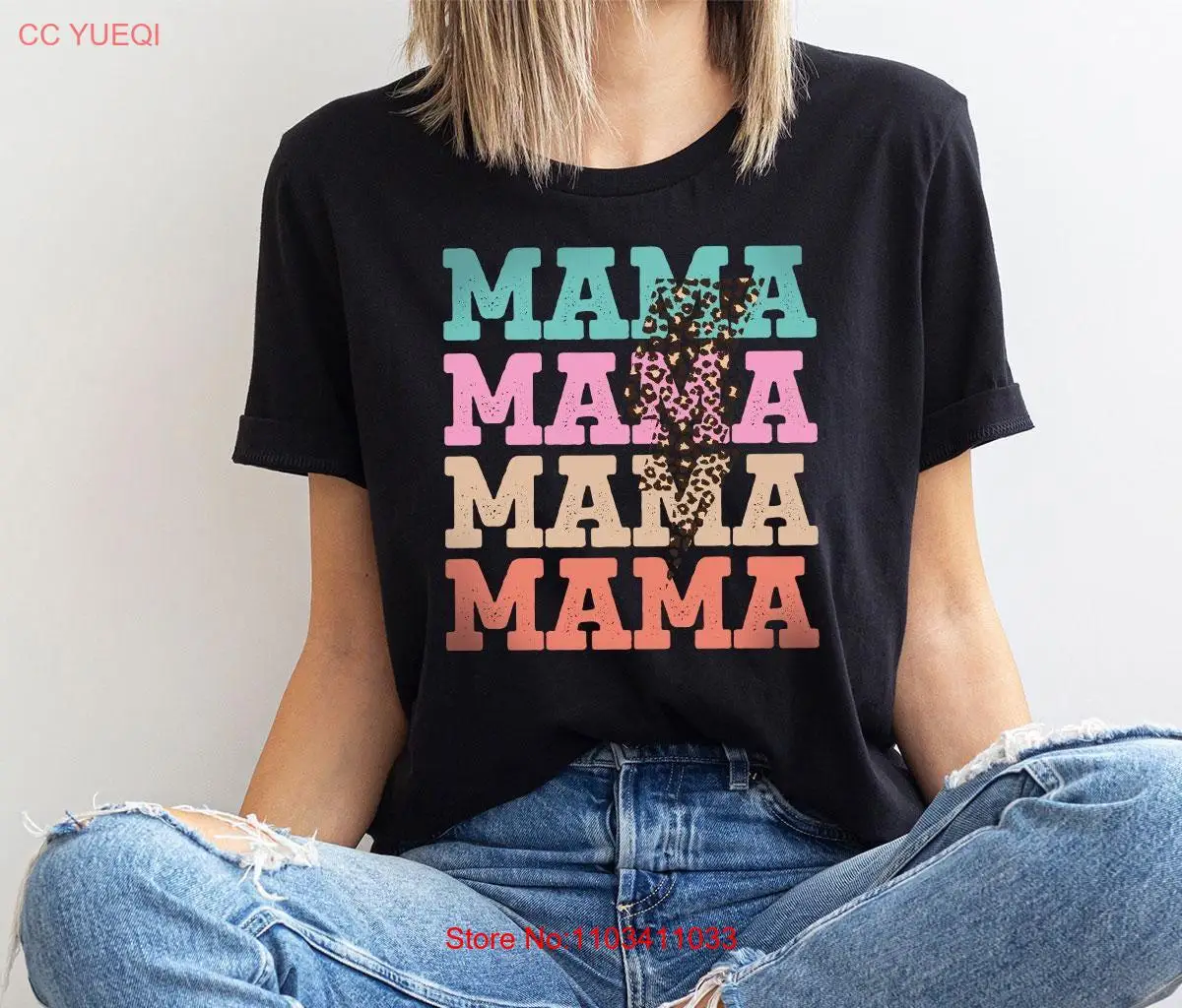 Leopard Mama T Shirt Cheetah Pattern SweaT Western Mom to be long or short sleeves