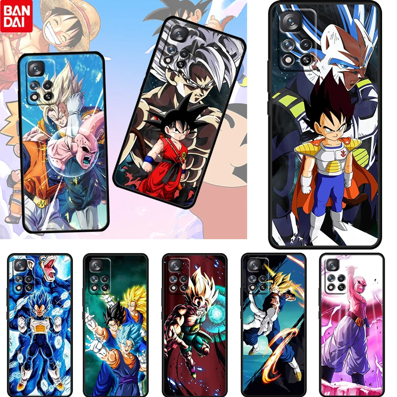 

Anime Dragon Ball Boy For Xiaomi Redmi Note 11 10 11T 10S 9 9S 8 7 5G 4G TPU Soft Silicone Black Phone Case Cover Fundas Coque