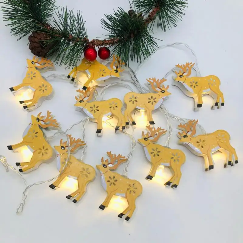 

20 LED Snowman Santa Claus Lights Christmas Ornament String Light For Christmas Tree Wire String Lights Xmas Wedding Party Decor