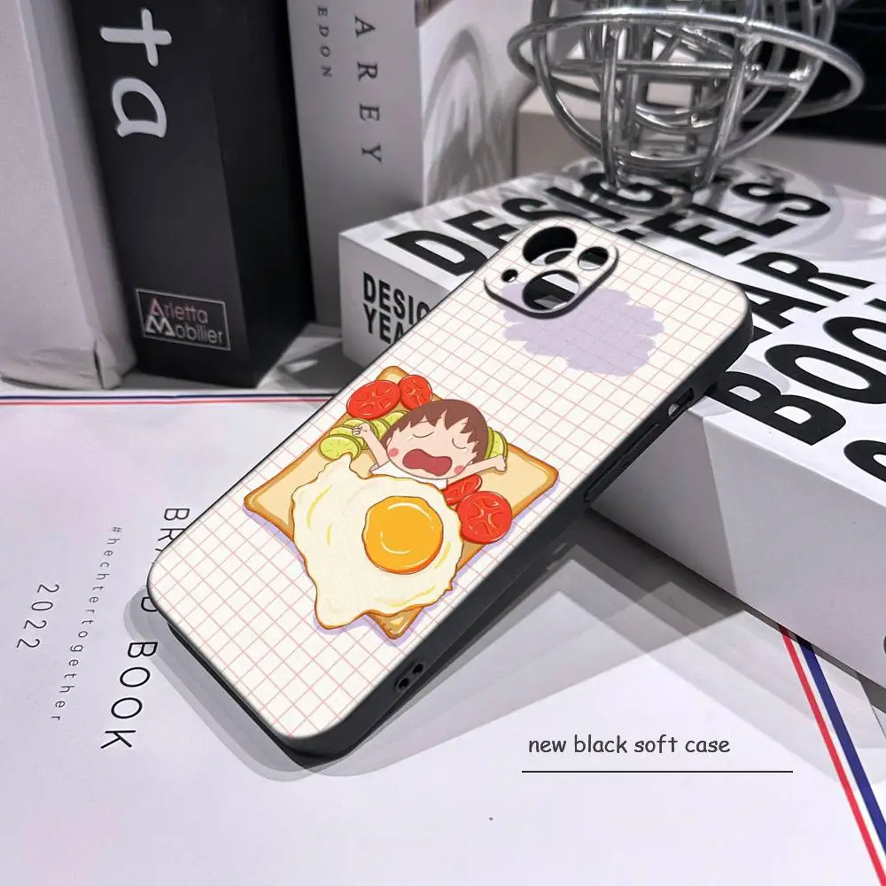 Чехол для телефона HD Cartoon Anime C-Chibi M-Maruko-chan Slim черный, подходит для iPhone 17, 16, 15, 14, 13, 11, X, Xr, Xs Max, Pro Max, Plus, 13 Mini (art.: 3920db0d798ae) - 3920db0d798ae