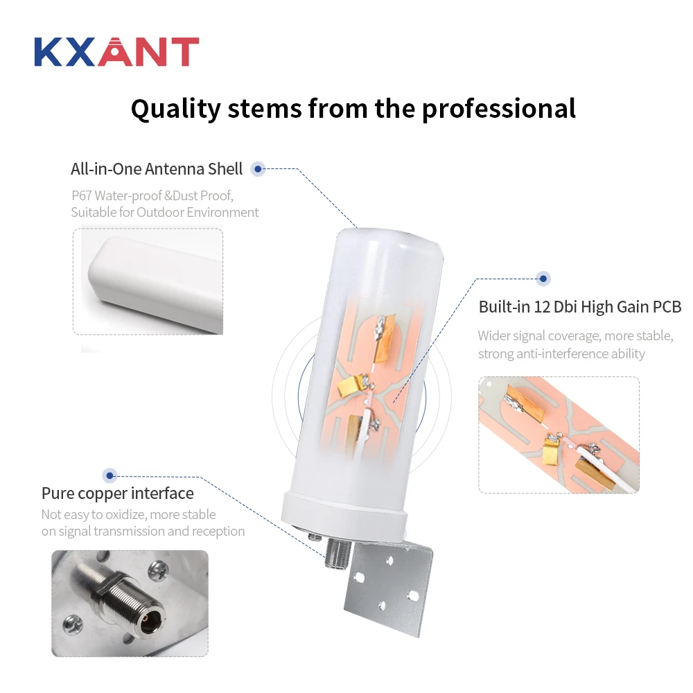 Cable 3m 4g Outdoor Omni Antenna for gsm dcs signal booster repeater 1700 1800 1900 2100 2300 2600mhz TMTS LTE signal amplifier