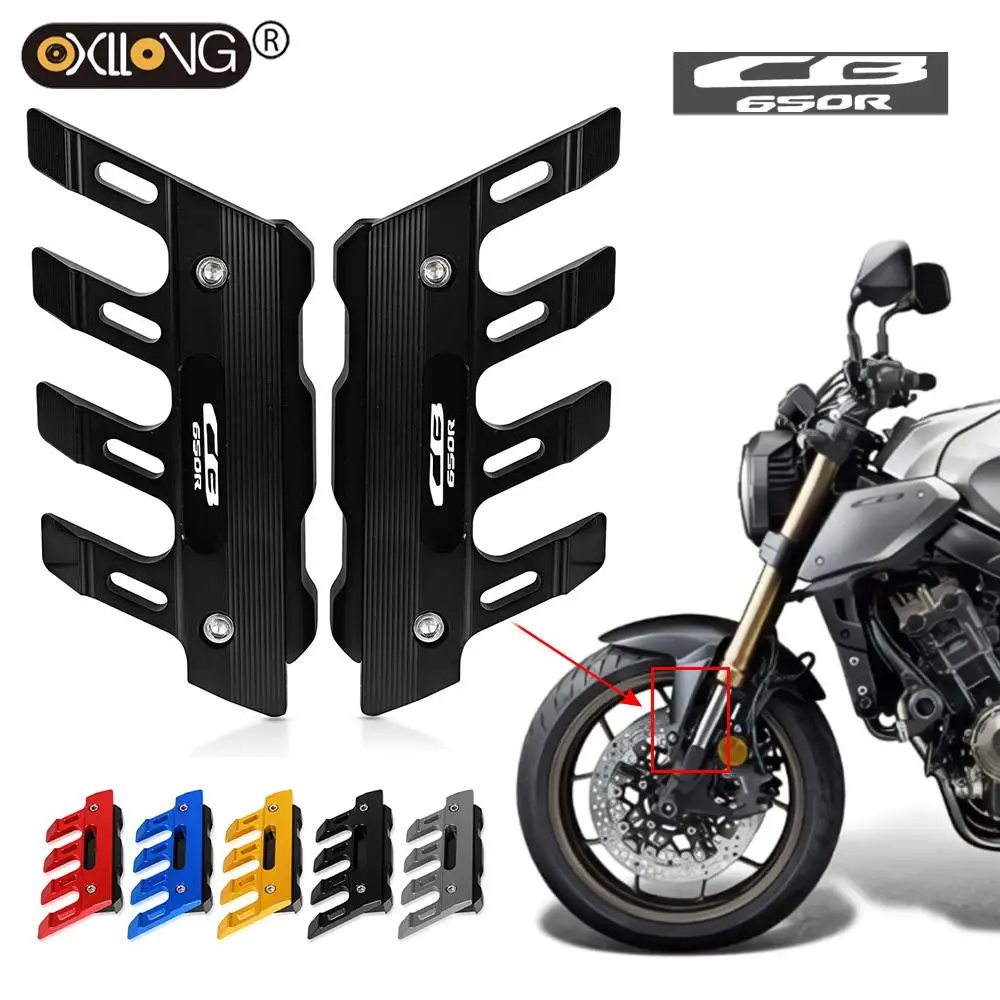

Motorcycle CNC Accessories Mudguard Side Protection Block Front Fender Anti-Fall Slider For HONDA CB650R CB 650R 2018-2020 2021