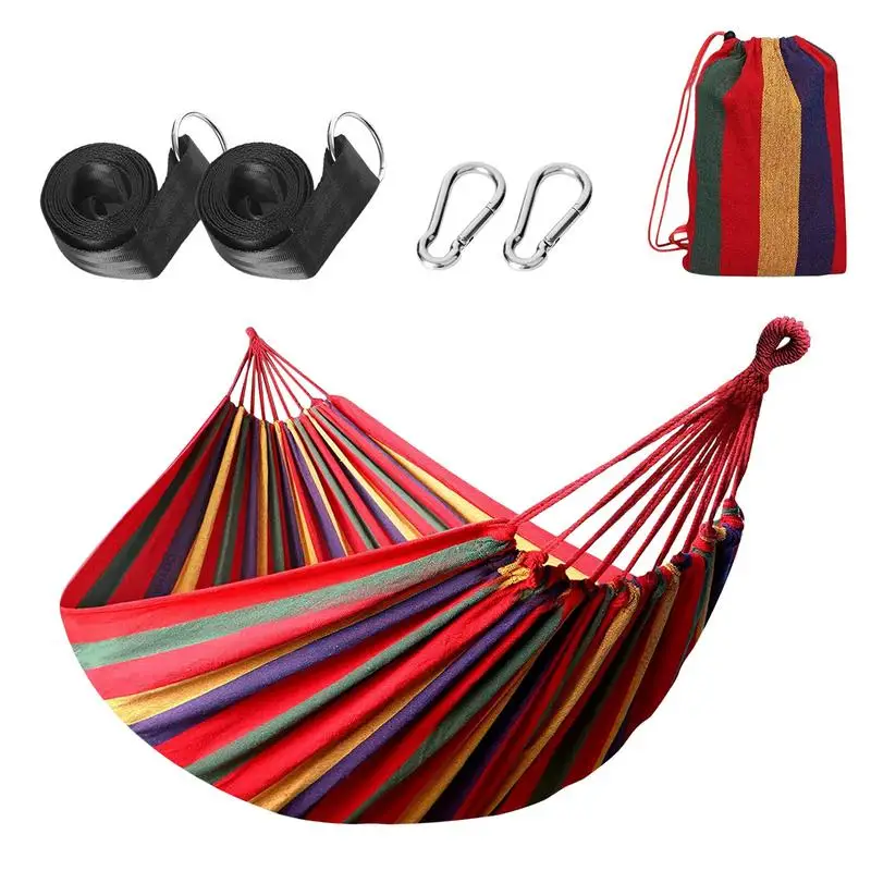

Легкий Гамак из холста одиночный или двойной гамак для кемпинга, обязательно иметь одинарный двойной удобный холщовый гамак с деревом