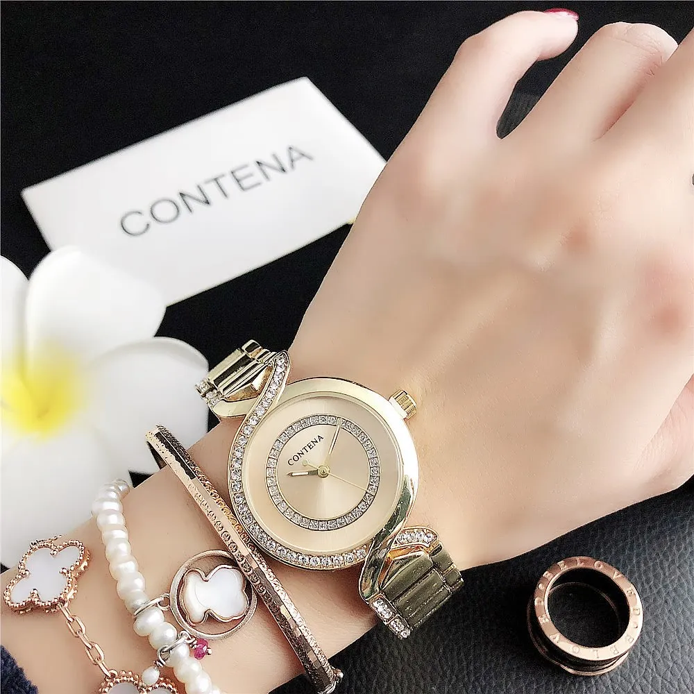 Женские наручные часы классический дизайн циферблат из нержавеющей стали