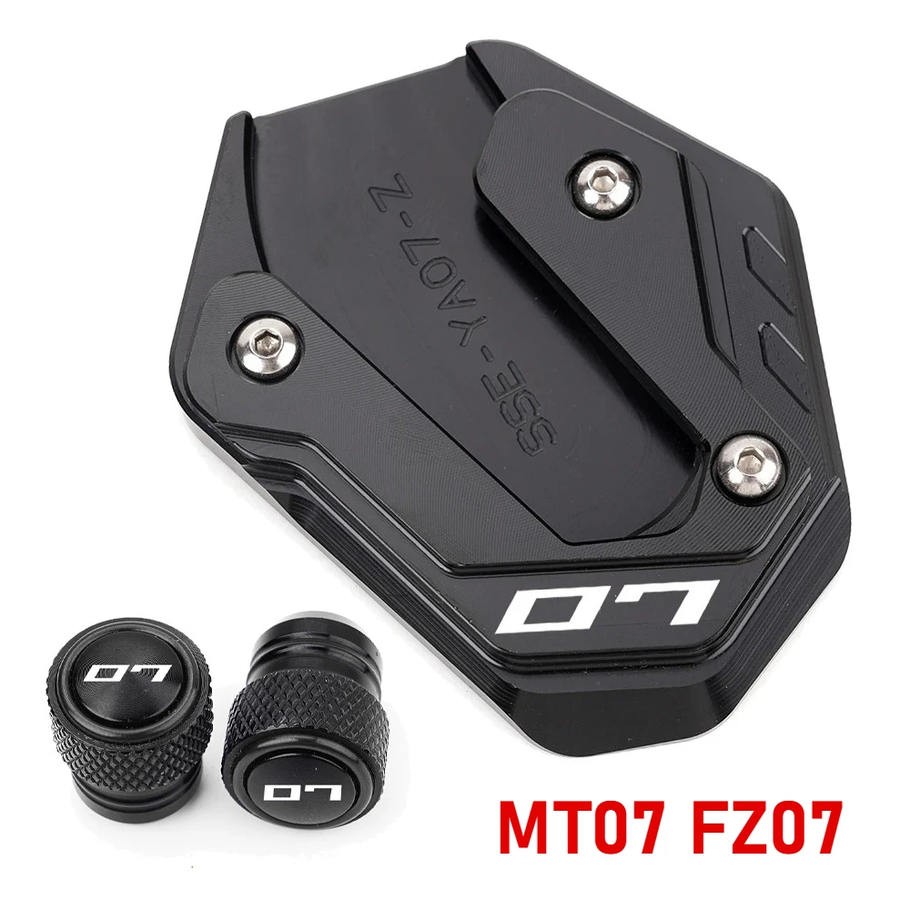 

2025 для Yamaha MT 07 MT07 2014-2023 2024 MT09 MT 09, аксессуары, подставка для мотоцикла, боковая подставка, удлинительная пластина, колпачки для клапанов шин