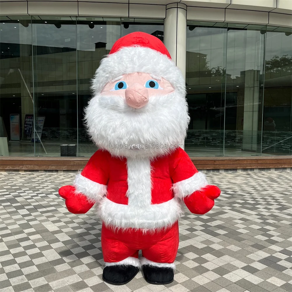 

Christmas Xmas Santa Snowman Inflatable Mascot Costume Giant Father Christmas Costume For Event