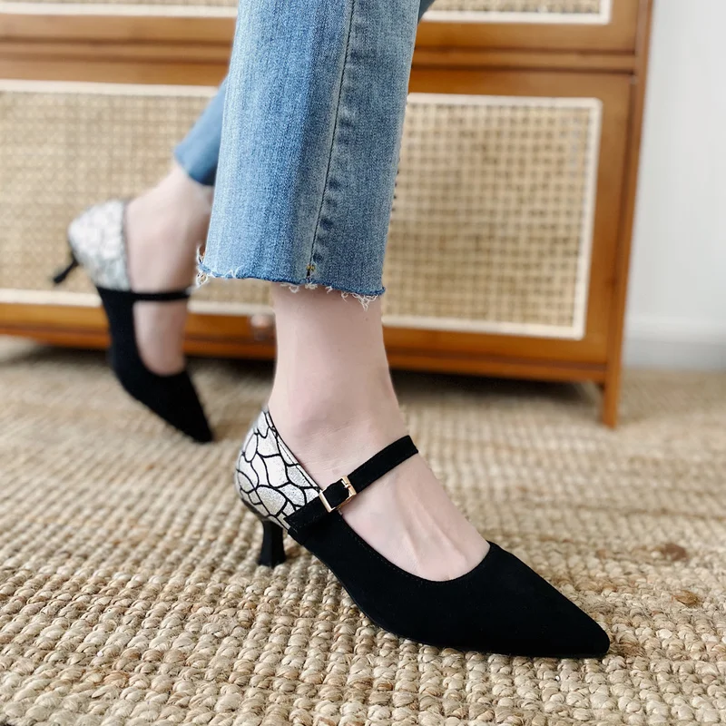 

2022 New Women Pumps Fashion Patchwork Slingback High Heels Party Strange Style Wedding Bride Shoes High Heels Size 35-43 H6