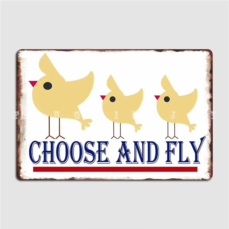 

Металлический плакат с надписью «You Can Always Fly»