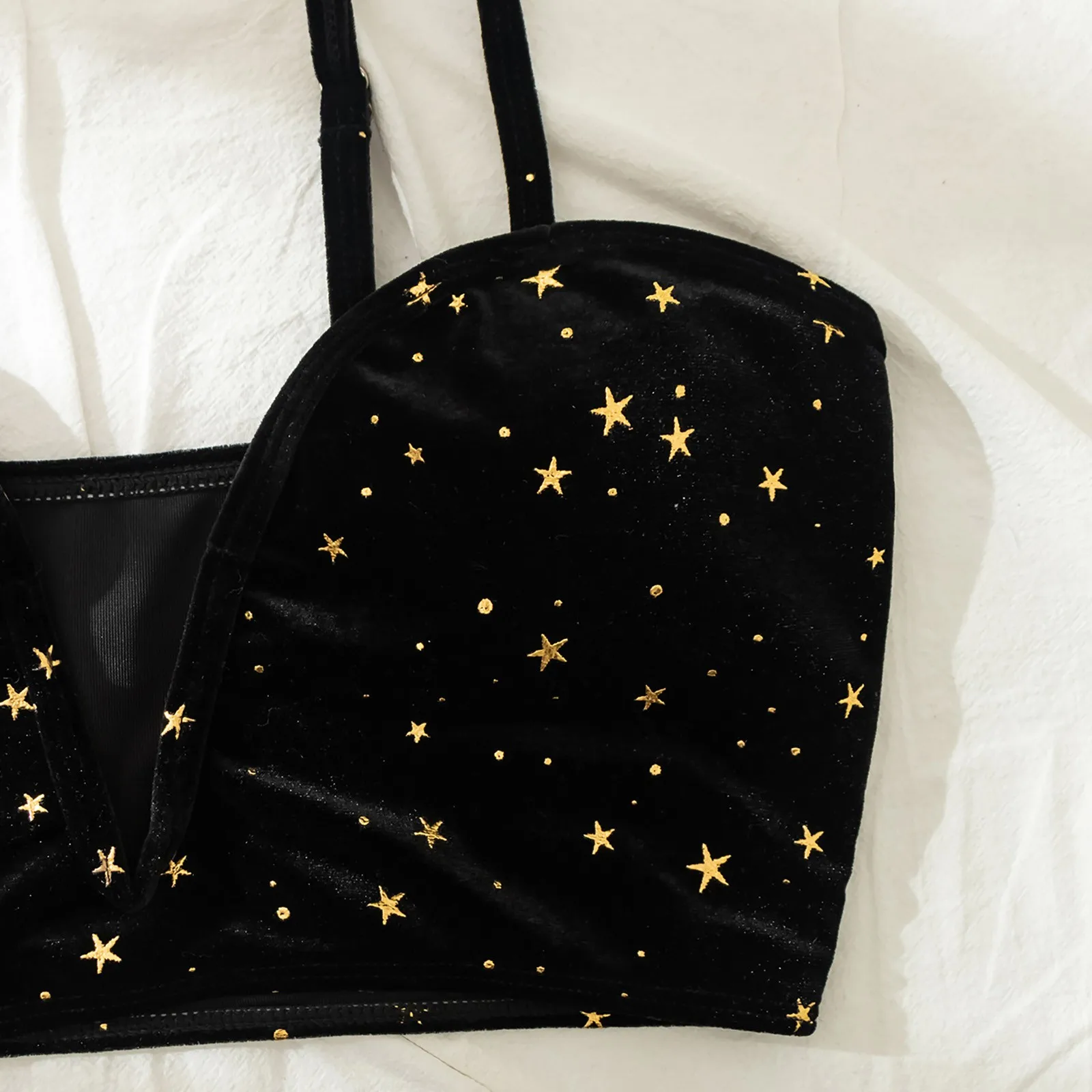 Комплект бикини бархатный купальник со звездами танкини женский сексуальный