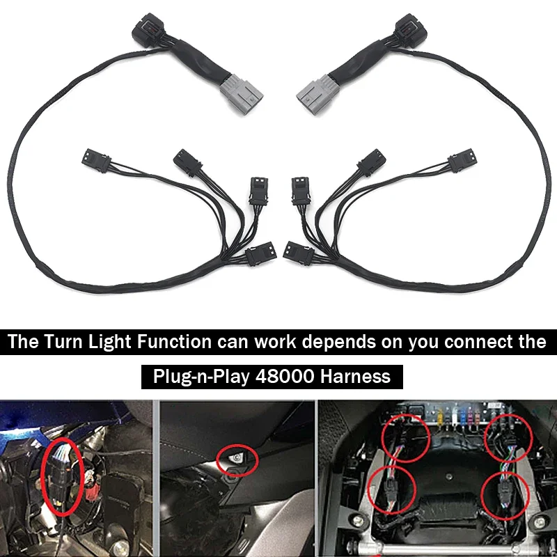 Krom миллиард motosiklet/3 fren çatal monte NAV Honda için светодиодная Desen Fag Alın kanat GL 1800 GL1800 2018-UP 2019 2020