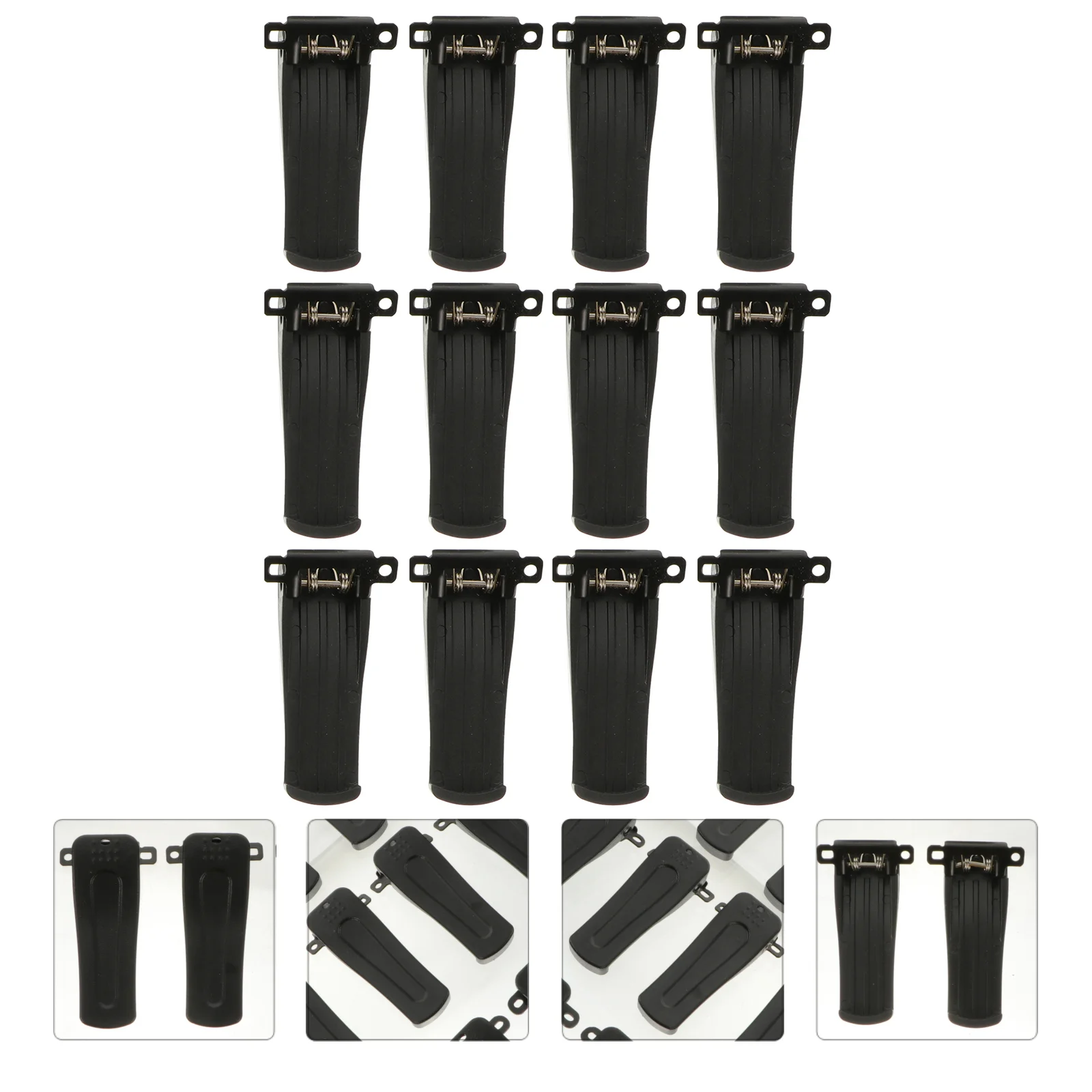 12 Pcs Walkie-Talkie Clip Leash Holder Two Way Radios Clip Walkie Talkie Belt Clips Interphone Clips