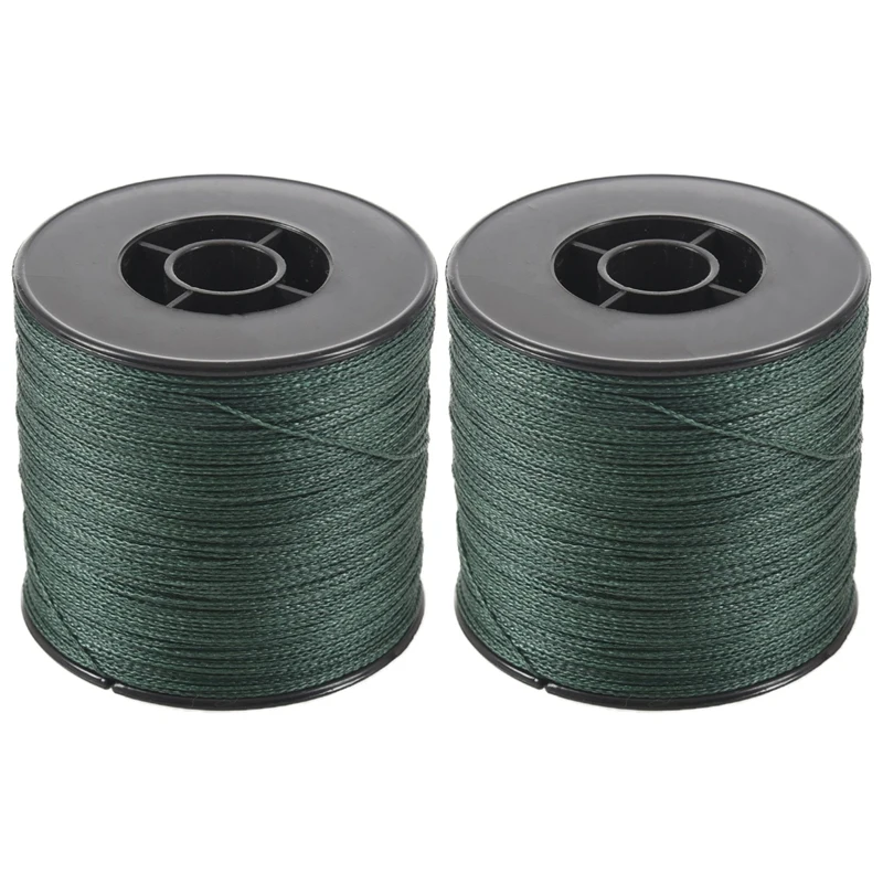 

2X 500M 100LB 0.5Mm Super Strong Braided Fishing Line PE 4 Strands Color:Dark Green