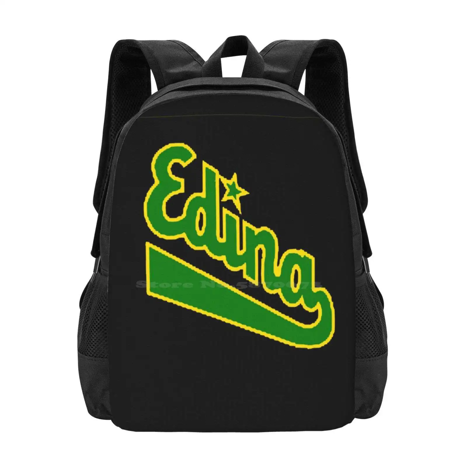 

Edina Teen College Student Backpack Pattern Design Bags Edina Minnesota Hockey Football Baseball Tennis Golf Volleyball School