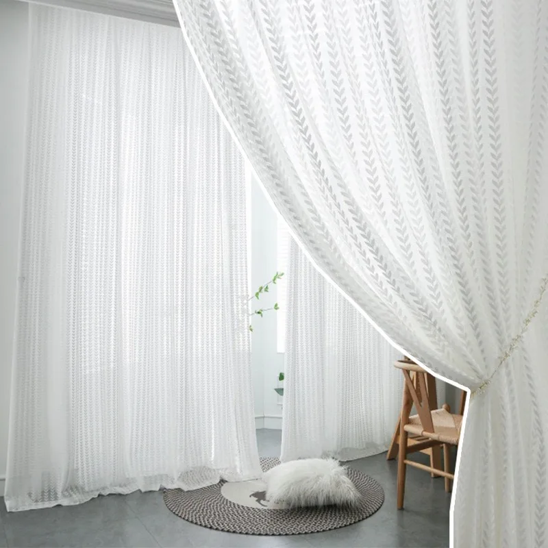 1 шт. Xiao Qingxin японские тканые жаккардовые шторы белая марля полузатемняющие