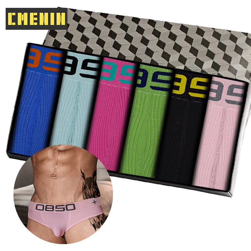 

6Pcs Brand Cotton Sexy Men's Underwear Briefs Men Underpants Comfortable Innerwear Jockstrap Man Brief Tanga Panties Cuecas