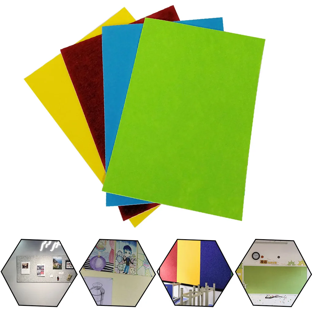 

10pcs Self Adhesive A4 Felt Cloth Children Preschool Handicraft DIY Felt Fabric 10 Colors