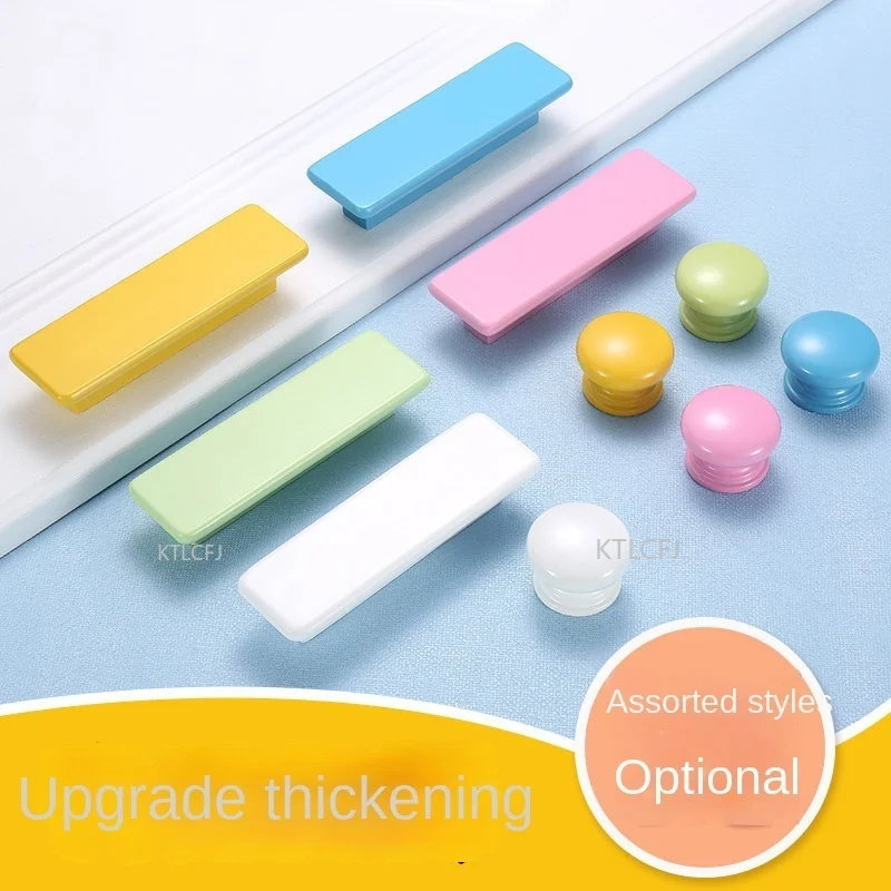 

Colored Door Handles Wood Kitchen Cabinet Knobs cute Children Room Drawers Wardrobe Furniture Handle Solid Drawer Pulls Hardware