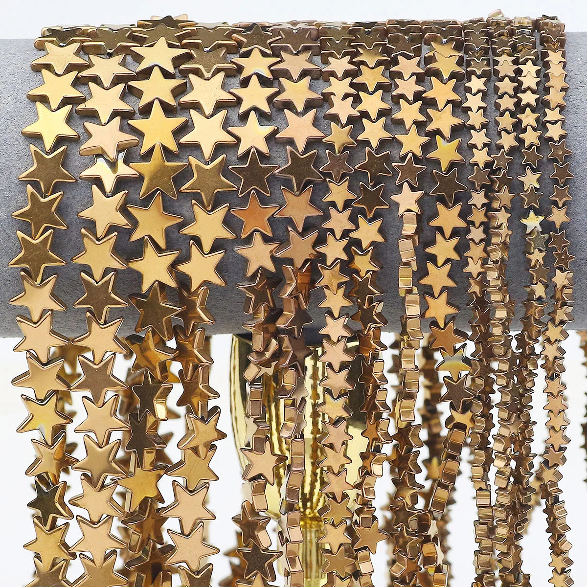 Бусина из гематита бронзового цвета свободные бусины с отверстием для ювелирных