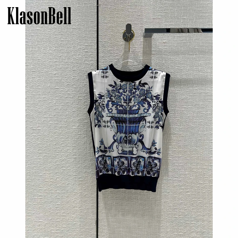 

7,12 KlasonBell 100% шерстяной ажурный вязаный короткий жилет для женщин