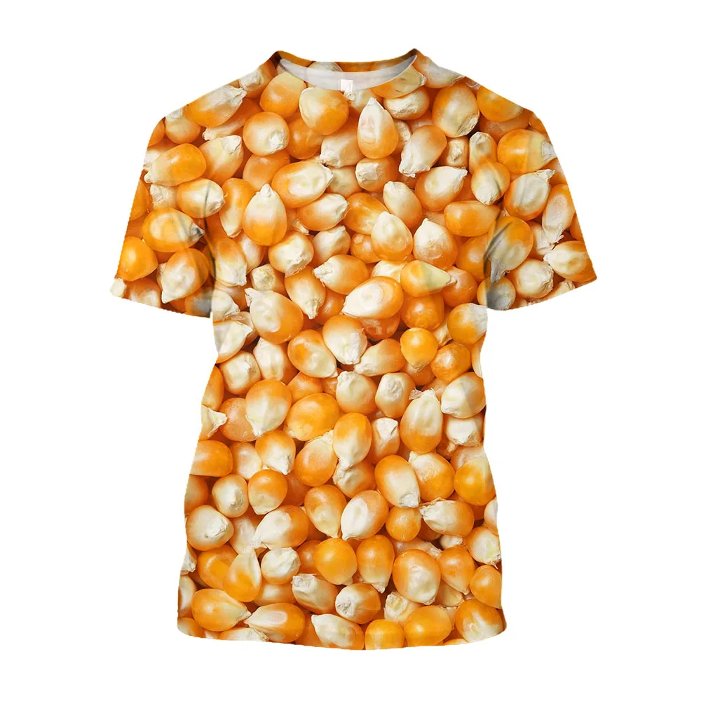 

Jumeast 3D Corn Kernels Printed Men T-shirts Aesthetic Loose Smooth Grunge Y2K T Shirts Alternative Youth Edgy Clothing T-shirty