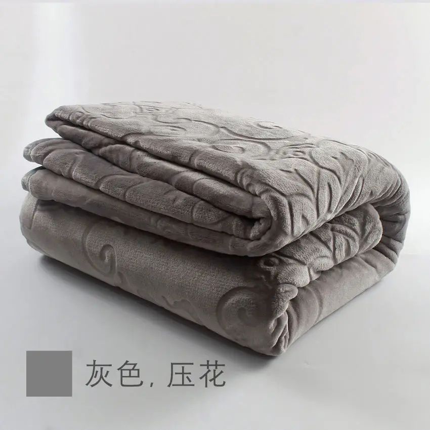 

Winter Thickened Double Blanket Quilt Flannel Blanket Single Double Warm Multi-Functional Raschel Blanket Home Bed Blanket
