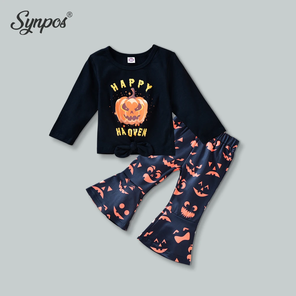 

Synpos Lovely Kids Girls Halloween Suit Halloween Fashion Baby Girls Pants + Top Set Children's Sets 0-18 Months