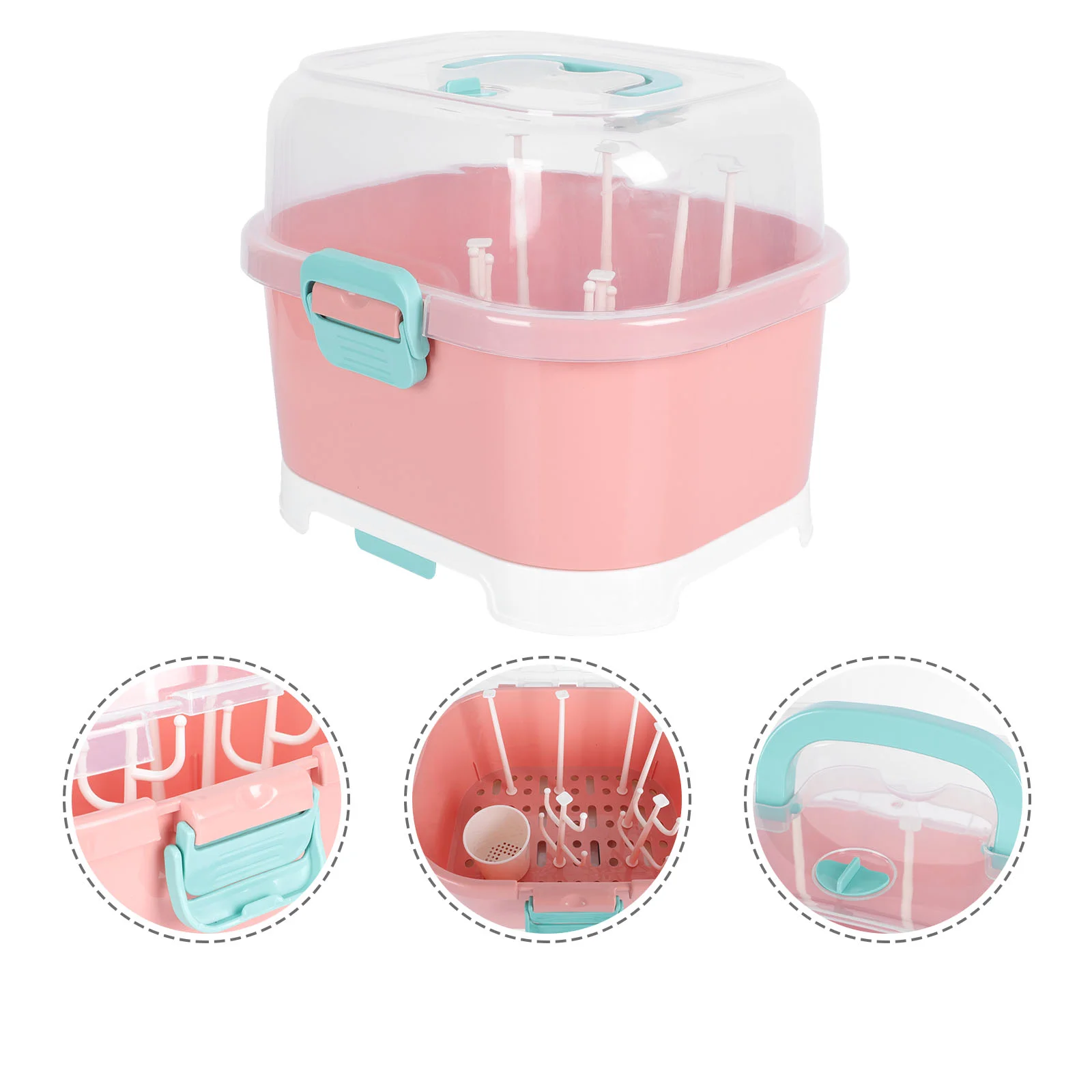 

Feeding Bottle Storage Box Organizer Lid Dish Rack Cover Draining Rack Dryer Feeding Bottle Organizer Pp Cup Rack Baby