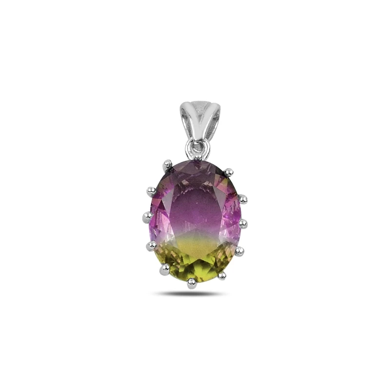 

Серебряный 925 пробы многоцветный циркон кулон