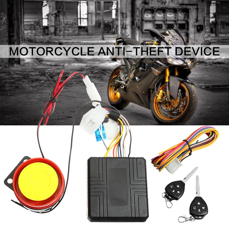 

Motorcycle Theft Protection Remote Activation Motorbike Alarm With Remote Control + Left key Or Right Key