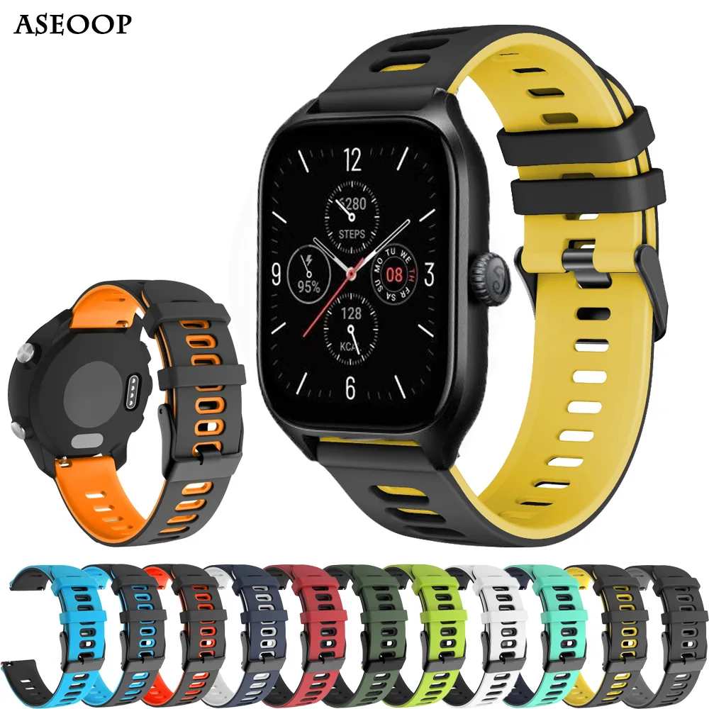 

Ремешок Easyfit для Amazfit GTR 3 Pro/GTR 4 2 2e, сменный силиконовый спортивный браслет для смарт-часов 47 мм/GTS 3 Bip 20 мм 22 мм