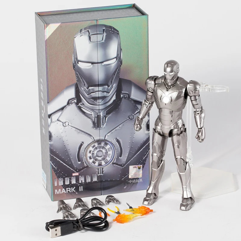 

ZD Toys Iron Man Mark II MK2 7" Action Figure Collection with Light