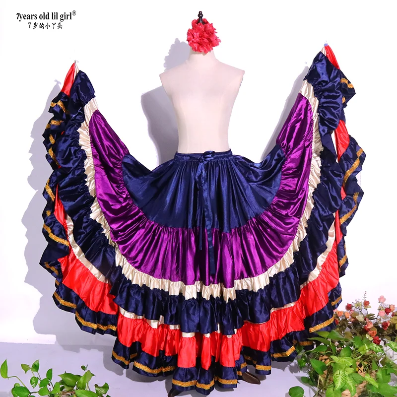 Танцевальный живот этнический фламенко атласный 25 ярдов 4 - Цена: 11137