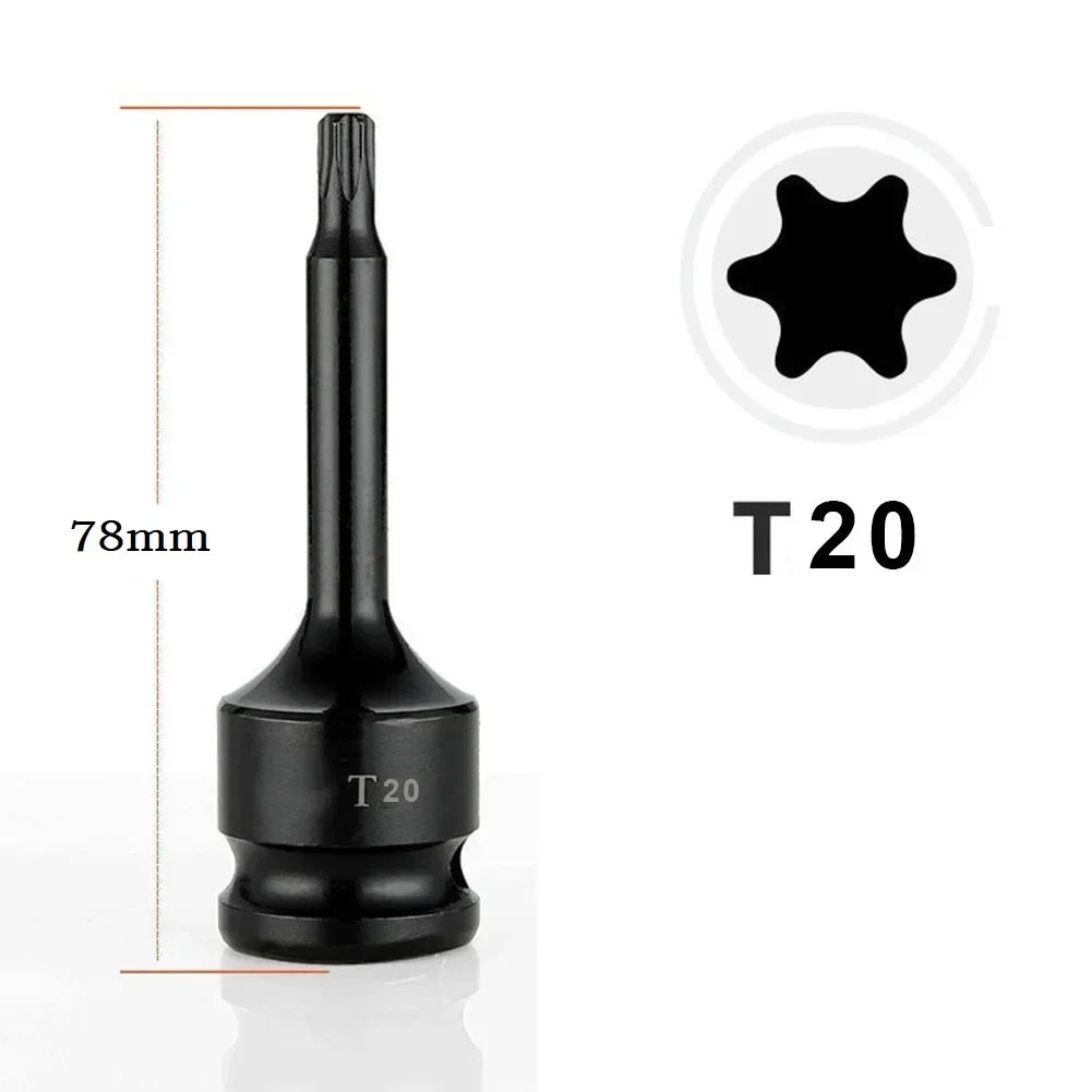 1 шт. отвертки Torx 2-дюймовые приводные гнезда адаптер инструменты T20 T25 T27 T30 T35 T40 T45