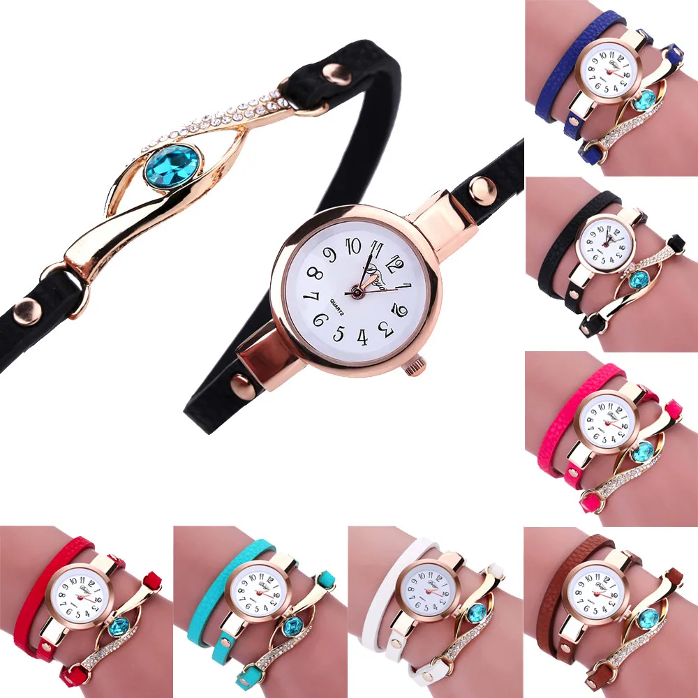 

New Fashion Women Watches Eye Gemstone Luxury Watches Women Gold Bracelet Watch Female Quartz Wristwatches Reloj Mujer 2019 saat