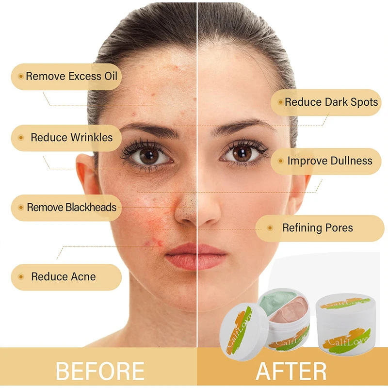 Чистая маска для лица двухцветная очищающая маска-карандаш мазка пор