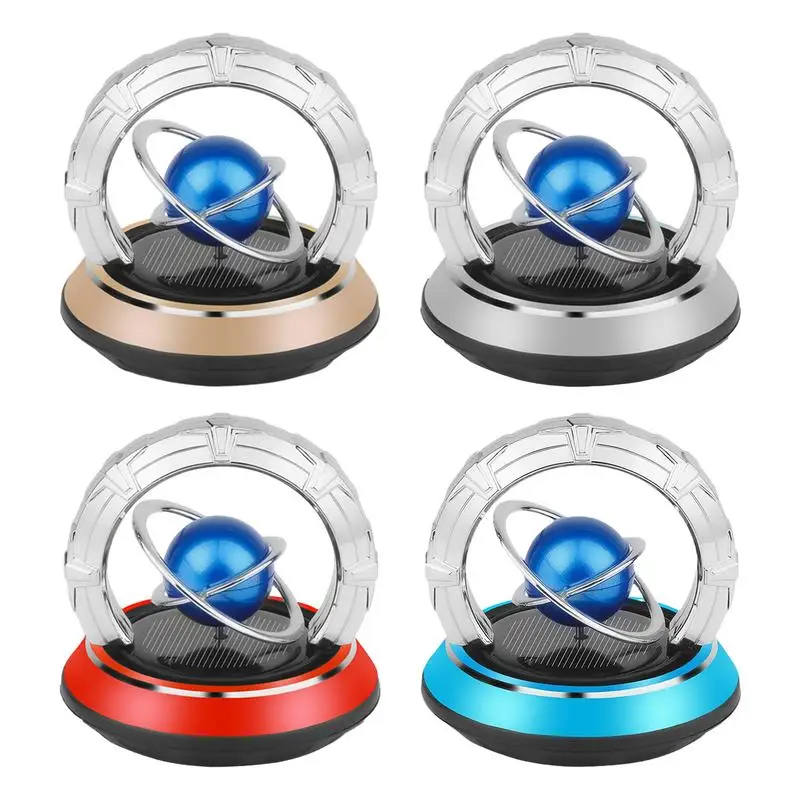 

Solar Powered Car Air Freshener Rotating Double Ring Car Diffuser Air Freshener Odor Fighter And Car Odor Eliminator For Car