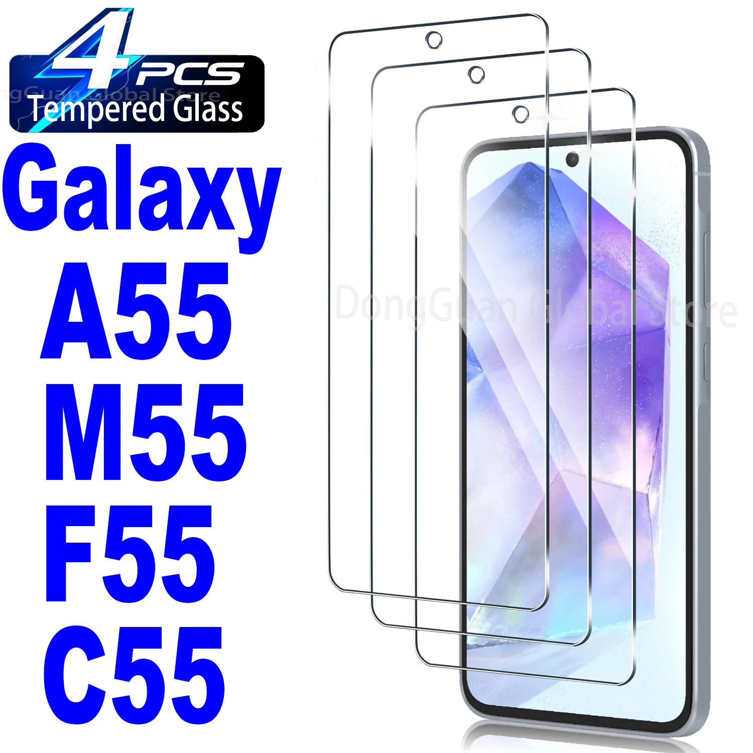 2 шт./4 шт. 9H закаленное стекло для Samsung Galaxy M55 A55 F55 C55 Защитная стеклянная пленка