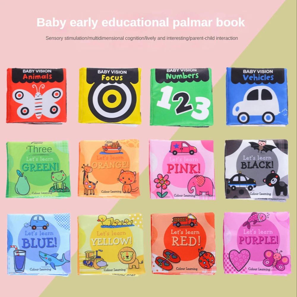 

Sensory Cloth Book High Contrast Baby Toys 0 12 Months Newborn Toys Visual Stimulation Cloth Book Montessori Baby Palm Book