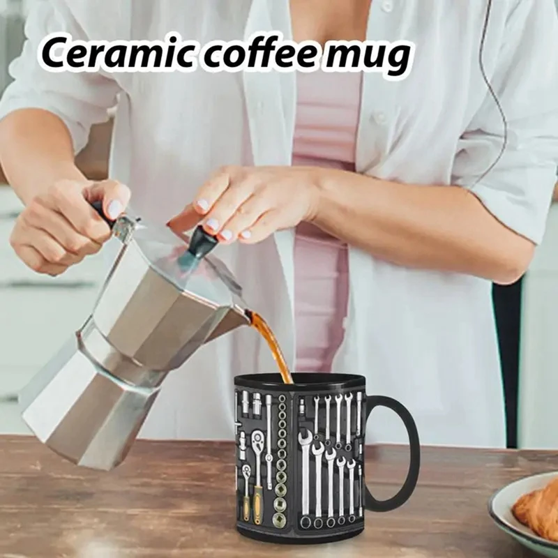 Mechanic Toolbox Set Mug Funny Coffee Cup For Mechanics Large Capacity Ceramic Tea Beer Whiskey Water Soup Easy To Use B