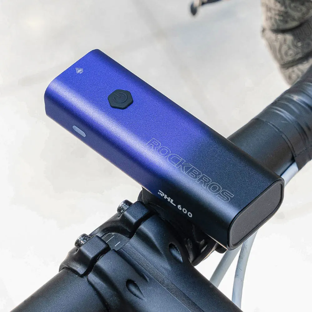 ROCKBROS умный велосипедный фонарь спереди 2600 мАч фонарик 600 люмен IPX6