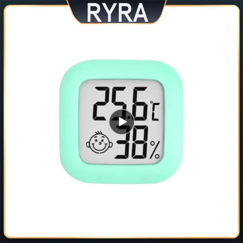 

Temperature Humidity Meter Sensor Mini Upgrade Smiley Lcd Digital Humidity Gauge Meter Room Thermometer Temperature Sensor Room