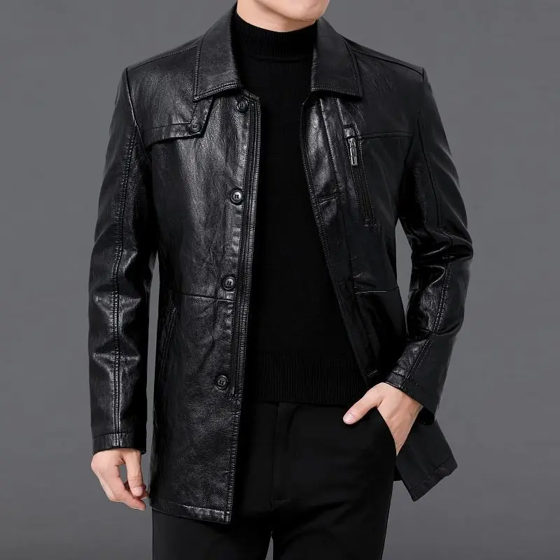

Autumn Man Genuine Slim Fit Leather Jacket Men Streetweaar Real Sheepskin Coat Man Motobiker Vintage Real Leather Jackets G93