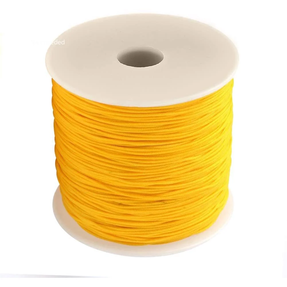 

1 рулон, плетеный нейлоновый шнур для ювелирных изделий, около 109 ярдов, 0,8 мм