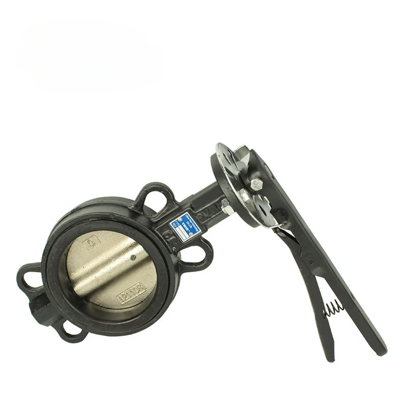 Ручной Клапан-Бабочка типа вафли DN50 DN65 DN80DN100 чугунный клапан-бабочка ручной