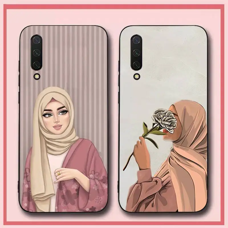 

Muslim Arabic Hijab Girl Phone Case for Xiaomi mi 5 6 8 9 10 lite pro SE Mix 2s 3 F1 Max2 3