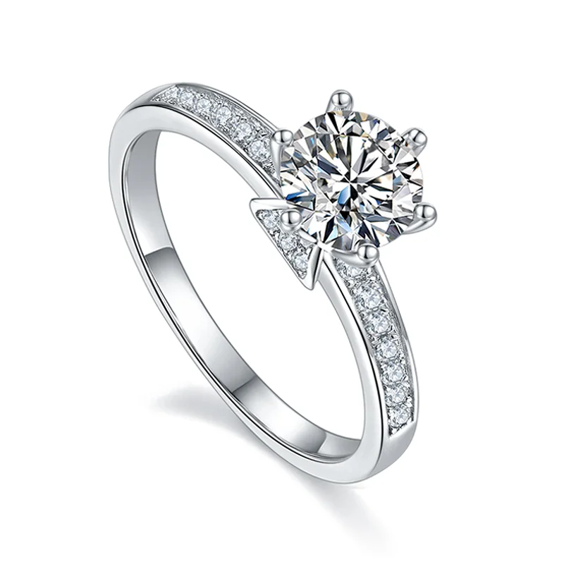 

Five Continents And Four Seas 1.0ct Moissanite Ring 925 Sterling Silver High Clarity D Color Diamond Rings women ring Wholesale