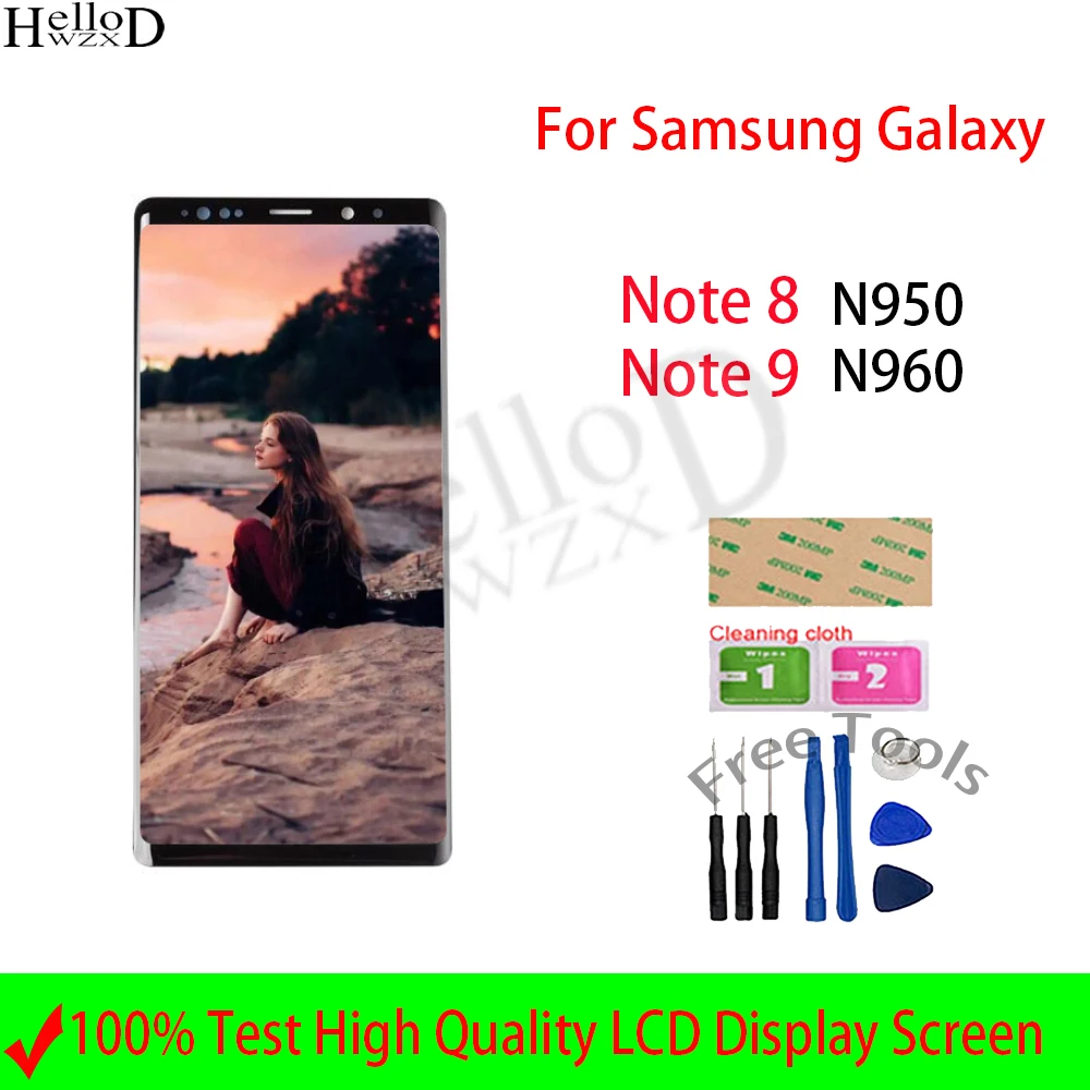 

Оригинальный ЖК-экран для Samsung Galaxy Note 8 N950, ЖК-дисплей для Samsung Note 9 N960, сенсорный экран с цифровым преобразователем в сборе